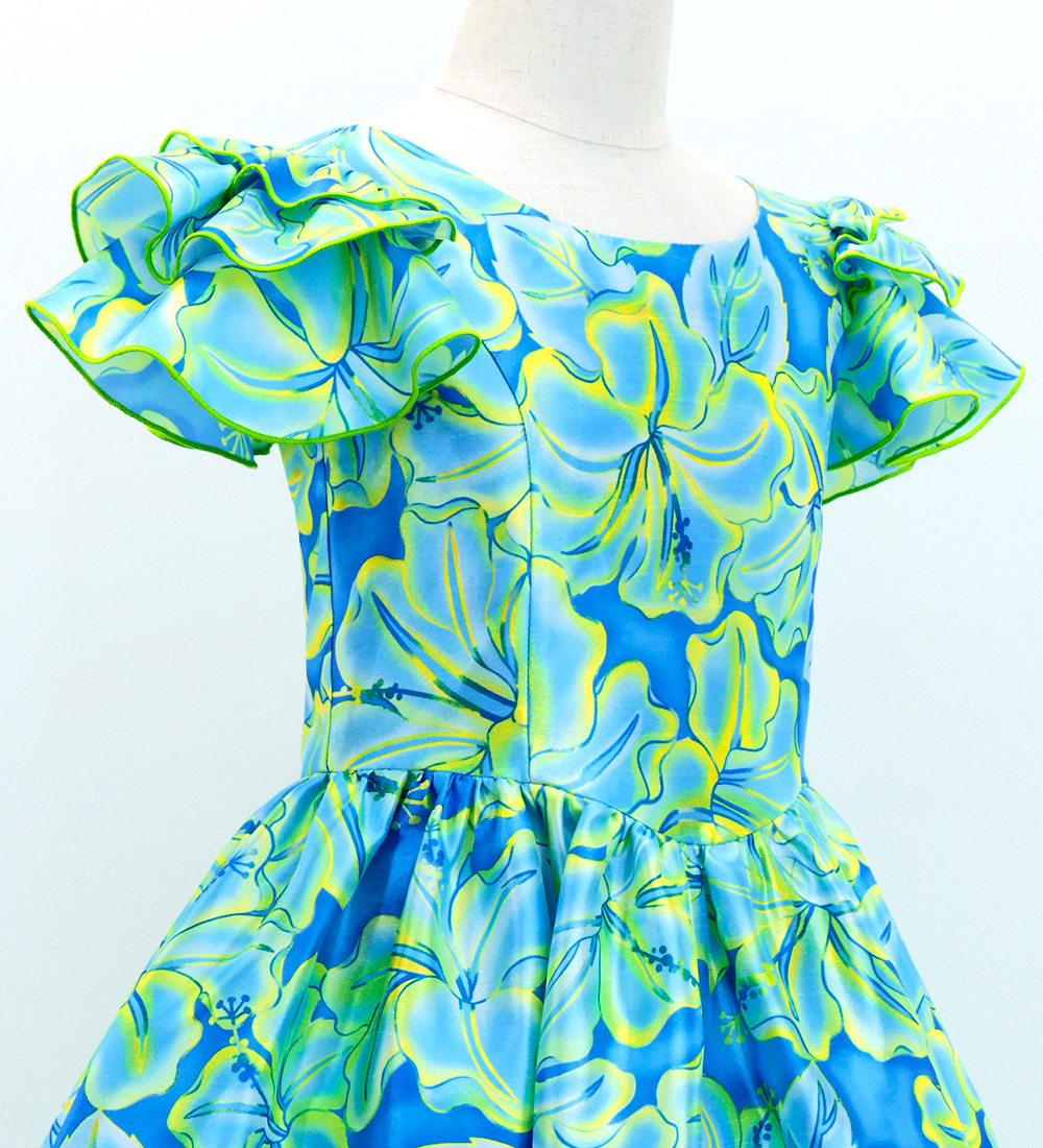 ������ �ڥߥǥ���� �ե�ɥ쥹 3�ʥե�륹�꡼�� �ϥ��ӥ����� �֥롼�ߥ����������꡼�� 120��140������ Jp128blyegr