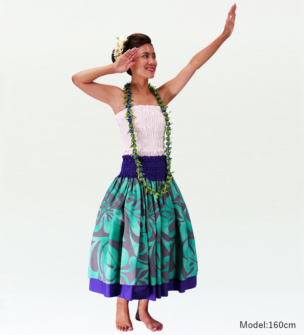25ヤード Belly danceフラダンス用 パウスカート パープル×グリーン 11_000000013794.jpg?1678209905