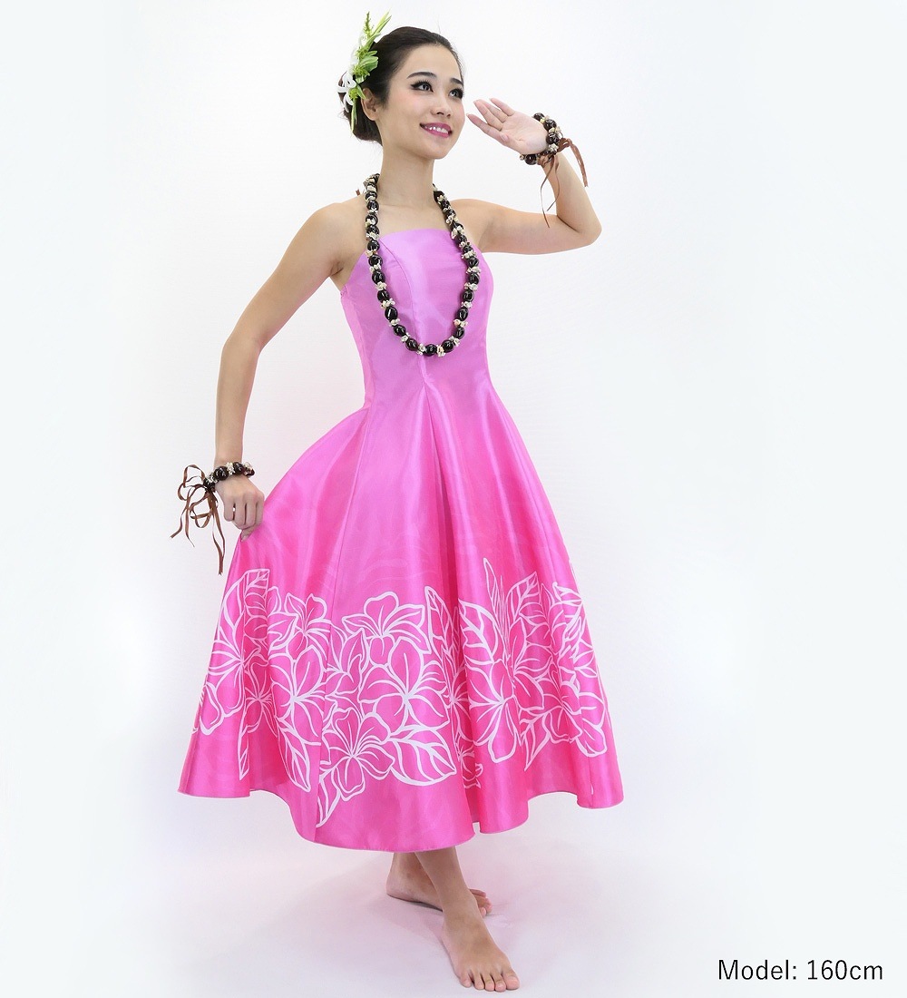 フラダンス　ピンクドレスセット フラダンス ドレス ツーピースタイプ フラダンス ピンクドレスセット