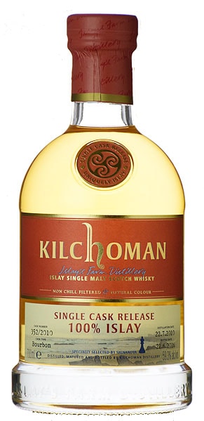 キルホーマン　100％ISLAY  [2010]　5年 バーボンバレル#352 for SHINANOYA