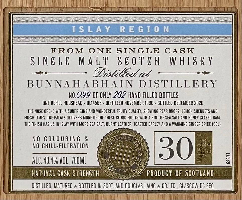 ブナハーブン　30年　1990-2021 XOP】ブナハーブン [1990-2020] 30年 リフィルホグスヘッド