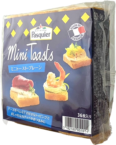 ミニトースト プレーン(80g/36枚入り)ブリオッシュパスキエ 【24/3/食品】