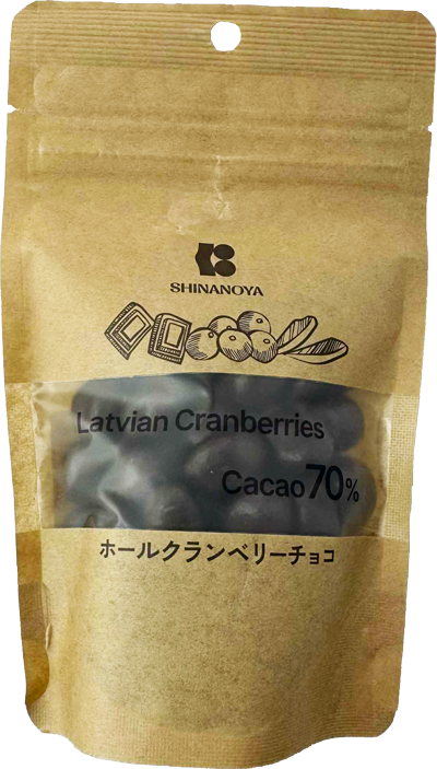 カカオ70％ ホールクランベリーチョコ（100g）信濃屋【20/食品】