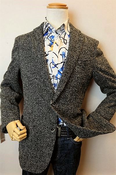 セール３５％ＯＦＦ ロンナー LONNER ジャケット グレー ４８サイズ 秋冬アウトレット現品限り品 メンズウェア画像１