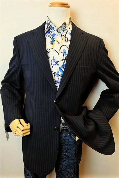 セール３５％ＯＦＦ ロンナー LONNER ジャケット ネイビー ＡＢ７サイズ 秋冬アウトレット現品限り品 メンズウェア画像１