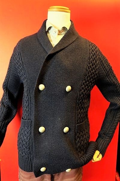 セール50%OFF ブルネロ ニットジャケット ネイビー 秋冬アウトレット現品限り品 メンズ服 BLUNERO画像1