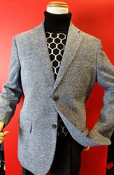 セール50%OFF ジーゲラン ジャケット ブルー シルク 秋冬アウトレット現品限り品 メンズ服 ブランド GEEGELLAN画像1