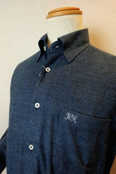セール６０％ＯＦＦ バラシ カジュアルシャツ ブルー 秋冬アウトレット現品限り品 メンズウェア barassi画像１