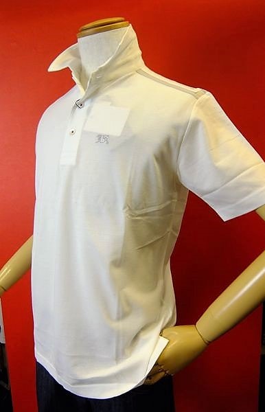 セール６０％ＯＦＦ 春夏アウトレット現品限り品 バラシ　半袖ポロシャツ　ホワイト メンズ服　barassi画像１