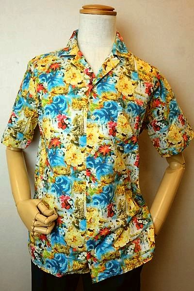 セール35%OFF ALEXINGH アレックスイナフ 半袖シャツ カラフル 春夏インポート品 イタリア製 開襟 メンズウェア画像1