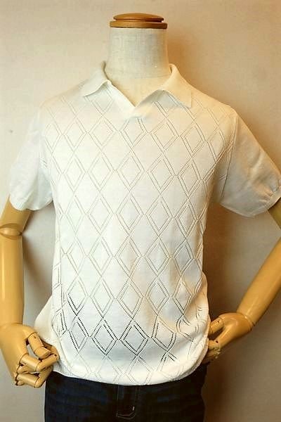 セール35%OFF ロベルトペペ ROBERTO P 半袖ポロシャツ ホワイト 春夏インポート品 イタリア製 サマーニット メンズウェア画像1