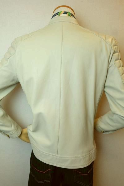 2,000円OFF■g-stage　羊革　ジャケット　オフホワイト　ライダース 2,000円OFF□g-stage 羊革 ジャケット オフホワイト ライダース