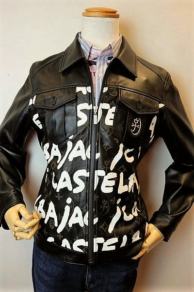 セール50%OFF カステルバジャック CASTELBAJAC レザーブルゾン ブラック 秋冬アウトレット現品限り品 メンズウェア画像1