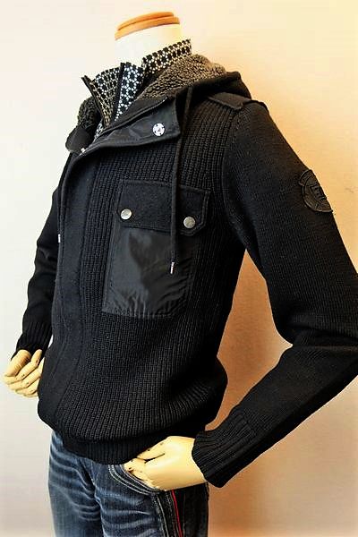 セール５０％ＯＦＦ ビビコ BBCO ブルゾン ブラック 秋冬アウトレット現品限り品 パーカー メンズウェア画像１