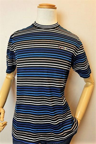 春夏/VAGIIE/46(M)サイズ/半袖カットソー ヘンリー風Vネックdesign ロゴプリント UVカット 日本製 高級 Tシャツ 新品/白/ホワイト/m291/ 新品 VAGIIE 52サイズ 日本製 Tシャツ bird 鳥 シルバーメタル