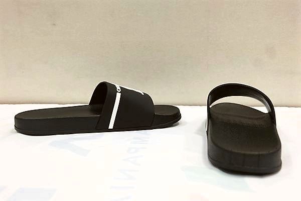 PABLO VINCI ブラックレザーシャワーサンダル キネマ レザーサンダル