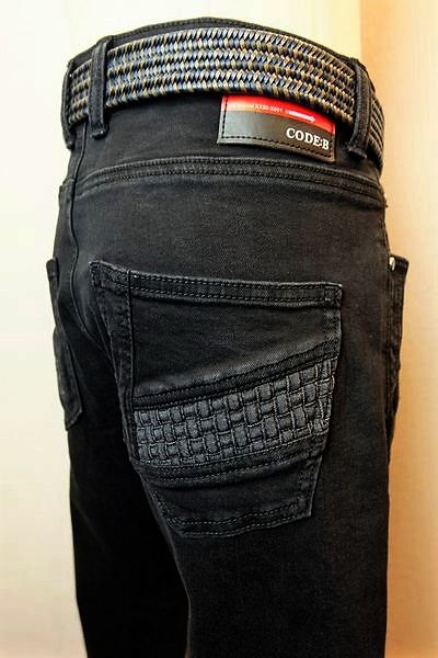 セール１０％ＯＦＦ コードビー CODE:B ジーンズ ブラック オールシーズン定番品 ストレッチデニム バラシ メンズウェア画像１