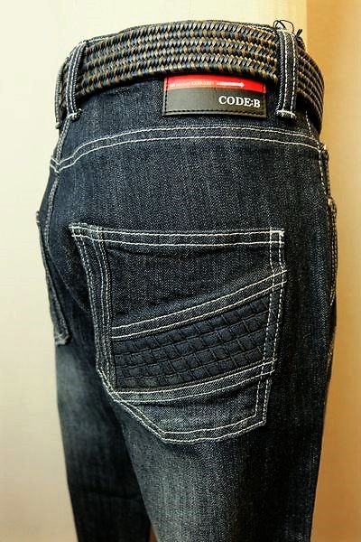 セール１８％ＯＦＦ コードビー CODE:B ジーンズ ウォッシュブルー オールシーズン品 ストレッチデニム バラシ メンズウェア画像１