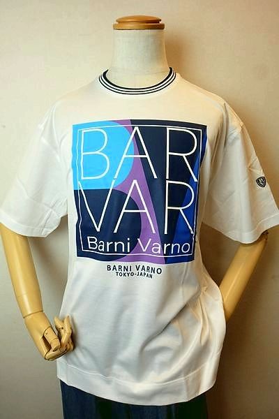 セール５０％ＯＦＦ バーニヴァーノ BARNIVARNO 半袖Ｔシャツ ホワイト 春夏アウトレット現品限り品 カットソー メンズウェア画像１
