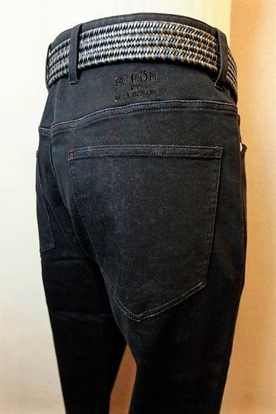 セール５０％ＯＦＦ ショーン・バイ・ミラショーン milaschon ジーンズ ブラック 秋冬アウトレット現品限り品 ストレッチジャージデニム メンズウェア画像１