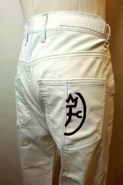 セール50%OFF カステルバジャック CASTELBAJAC ジーンズ ホワイト 春夏アウトレット現品限り品 ストレッチデニム ライトオンス メンズウェア画像1