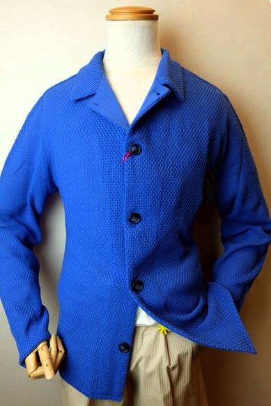 セール３５％ＯＦＦ MANUEL RITZ マニュエルリッツ カバーオールジャケット ブルー 春夏インポート品 イタリア製 LEON掲載品 メンズウェア画像１