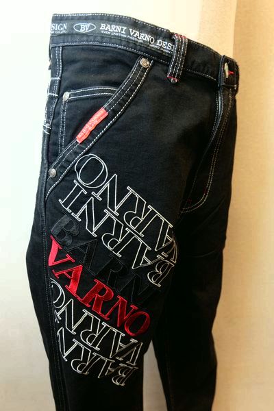 セール35%OFF バーニヴァーノ BARNIVARNO ジーンズ ブラック 春夏アウトレット現品限り品 ストレッチデニム メンズウェア画像1
