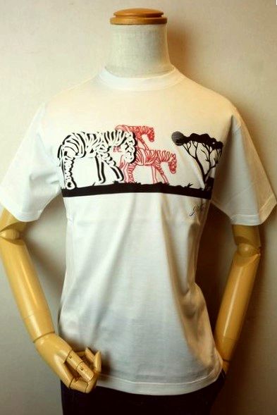 セール５０％ＯＦＦ ガルバス GARBASUS 半袖Ｔシャツ ホワイト 春夏アウトレット現品限り品 アンジェロアクティブ ゼブラ メンズウェア画像１