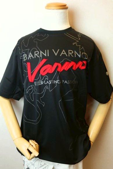 セール５０％ＯＦＦ バーニヴァーノ BARNIVARNO 半袖Ｔシャツ ブラック 春夏新作 カットソー メンズウェア画像１