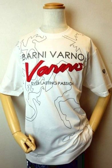 セール50%OFF バーニヴァーノ BARNIVARNO 半袖Tシャツ ホワイト 春夏アウトレット現品限り品 カットソー メンズウェア画像1