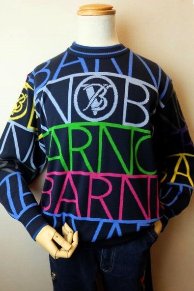 セール５０％ＯＦＦ バーニヴァーノ BARNIVARNO セーター ネイビー 秋冬アウトレット現品限り品 ニット メンズウェア画像１