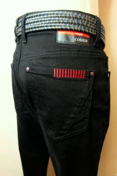 コードビー CODE:B ジーンズ ブラック オールシーズン定番品 ストレッチデニム バラシ メンズウェア画像1