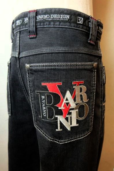 セール３０％ＯＦＦ バーニヴァーノ BARNIVARNO ジーンズ ブラック 秋冬新作 ストレッチデニム 斜めポケット メンズウェア画像１