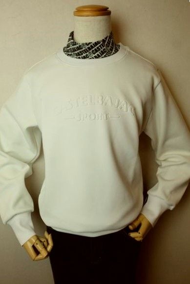 セール５０％ＯＦＦ カステルバジャック CASTELBAJAC トレーナー ホワイト 秋冬アウトレット現品限り品 カットソー ハイネック ゴルフ メンズウェア画像１