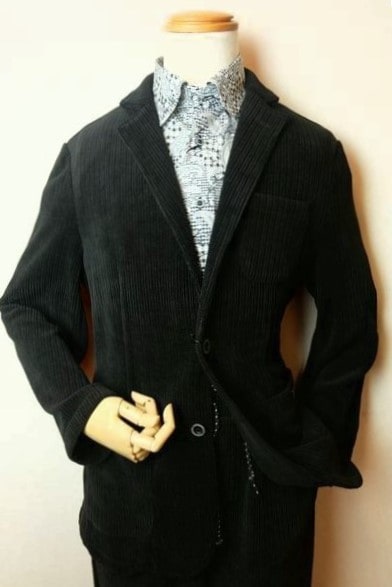 コードビー CODE:B カットジャケット ブラック 秋冬新作 コーデュロイジャケット バラシ メンズウェア画像１