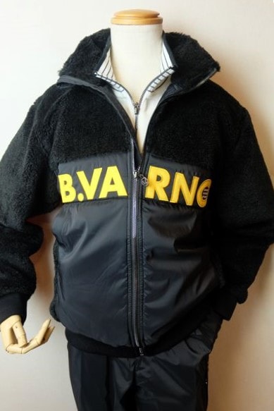 セール50%OFF バーニヴァーノ BARNIVARNO ボアジャケット ブラック 秋冬アウトレット現品限り品 中綿ブルゾン メンズウェア画像1