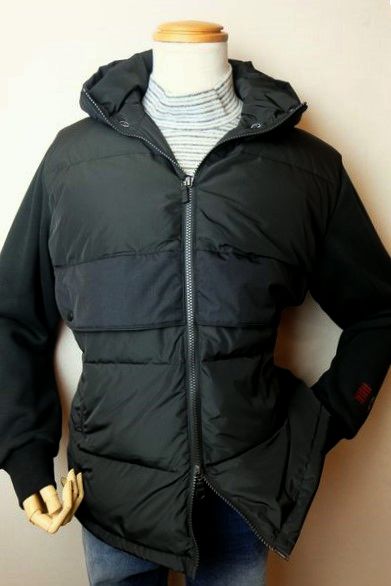 コードビー CODE:B ダウンジャケット ブラック 秋冬新作 スウェット バラシ メンズウェア画像1