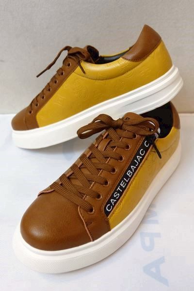 セール20%OFF カステルバジャック CASTELBAJAC スニーカー イエロー 春夏新作 ゴルフ メンズシューズ画像1