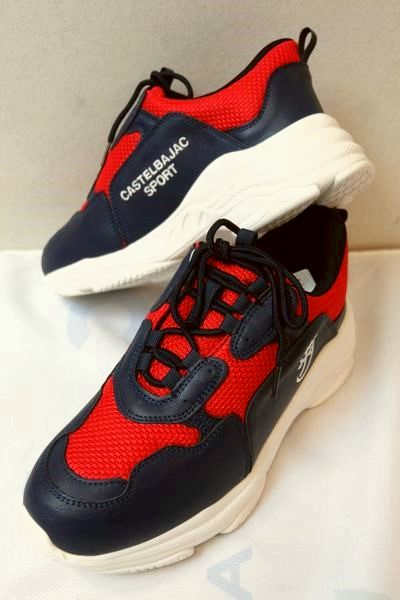 セール20%OFF カステルバジャック CASTELBAJAC スニーカー レッド 春夏新作 ゴルフ ダッドスニーカー メンズシューズ画像1