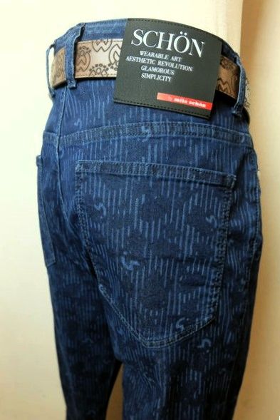 セール５０％ＯＦＦ ショーン・バイ・ミラショーン milaschon ジーンズ ブルー 春夏アウトレット現品限り品 ストレッチデニム レーザー抜染め メンズウェア画像１