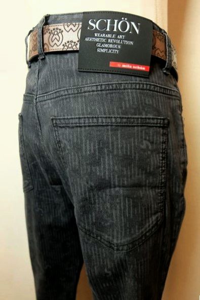 セール３５％ＯＦＦ ショーン・バイ・ミラショーン milaschon ジーンズ ブラック 春夏新作 ストレッチデニム レーザー抜染め メンズウェア画像１