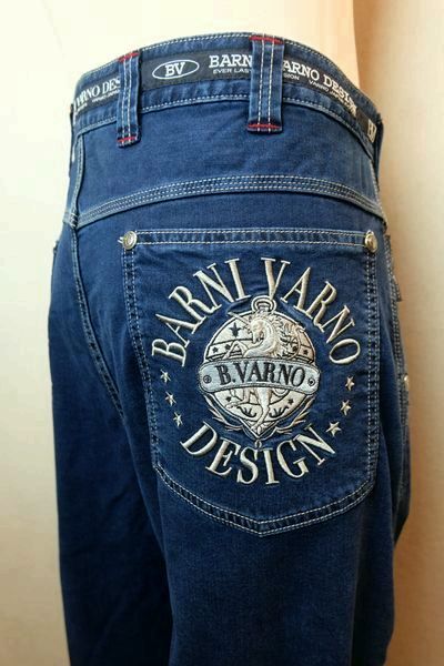 セール５０％ＯＦＦ BARNIVARNO バーニヴァーノ ジーンズ ブルー 春夏アウトレット現品限り品 ツータック テンセルデニム メンズウェア画像１