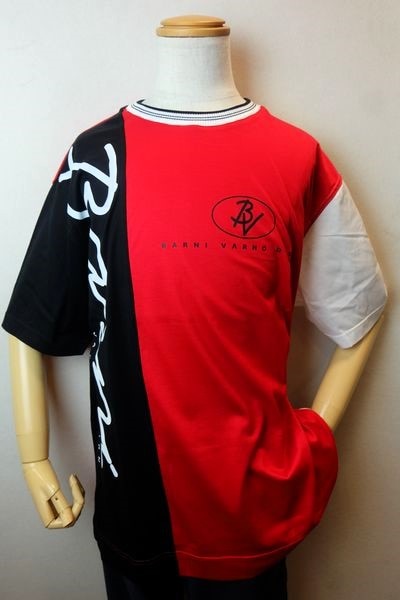 セール50%OFF バーニヴァーノ BARNIVARNO 半袖Tシャツ レッド LL(3L)サイズ 春夏アウトレット現品限り品 カットソー メンズウェア画像1