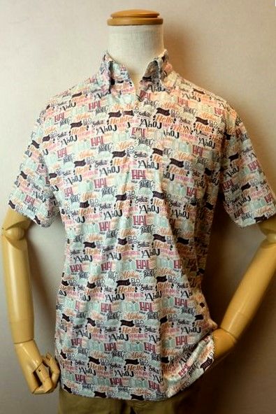 セール５０％ＯＦＦ ヴィンチ VINCI 半袖ポロシャツ ホワイト 春夏新作 カットソー ボタンダウンカラー メンズウェア ヴィンチ服画像１