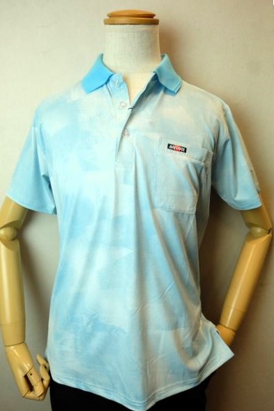 セール50%OFF ヴィンチ VINCI 半袖ポロシャツ サックスブルー 春夏新作 カットソー メンズウェア ヴィンチ服画像1