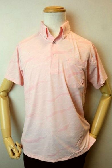 セール５０％ＯＦＦ ヴィンチ VINCI 半袖ポロシャツ ピンク 春夏新作 カットソー メンズウェア ヴィンチ服画像１