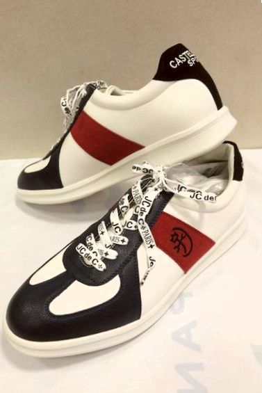 セール２０％ＯＦＦ カステルバジャック CASTELBAJAC スニーカー ホワイト 秋冬新作 ゴルフ フェイクレザー メンズシューズ画像１