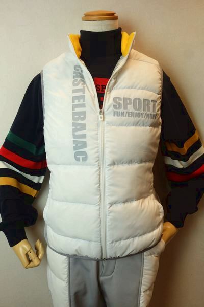 CASTELBAJAC メンズ ベスト CASTELBAJAC SPORT カステルバジャック ロゴPt 軽量 ダウン