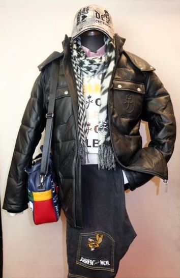 セール３５％ＯＦＦ カステルバジャック CASTELBAJAC レザーダウンジャケット ブラック 秋冬新作 ゴルフ レザーブルゾン メンズウェア画像１