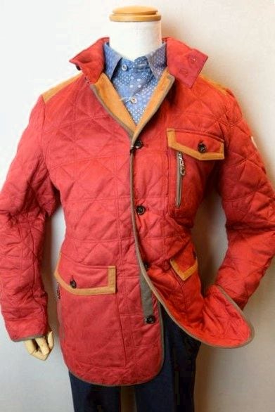 セール35%OFF ガルバス GARBASUS ダウンジャケット レッド 秋冬新作 アンジェロアクティブ カバーオールジャケット メンズウェア画像1